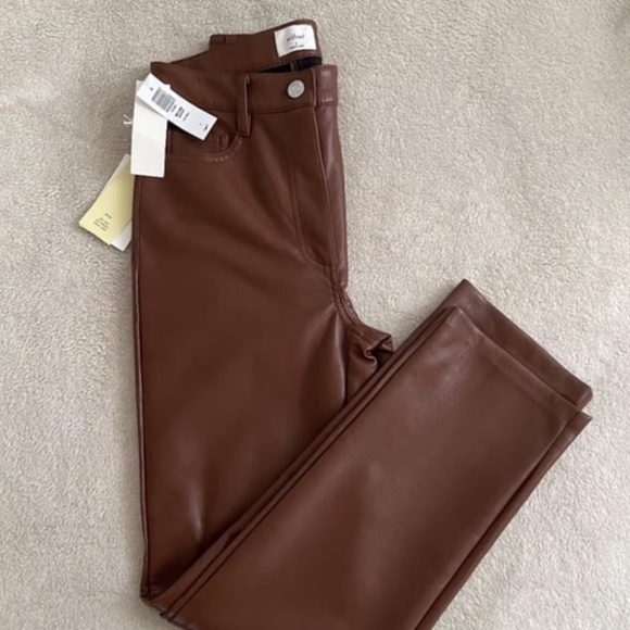 Aritzia Melina Pants Cognac 0 Short - Picture 2 of 4